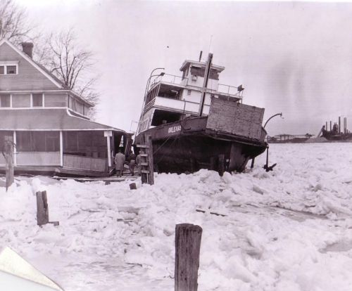 This AP Wirephoto describes the March 23 1955 photo the abandoned 