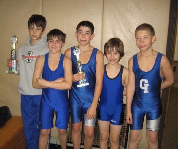 Click photo for larger view A group of boys from the Grand Island Wrestling...